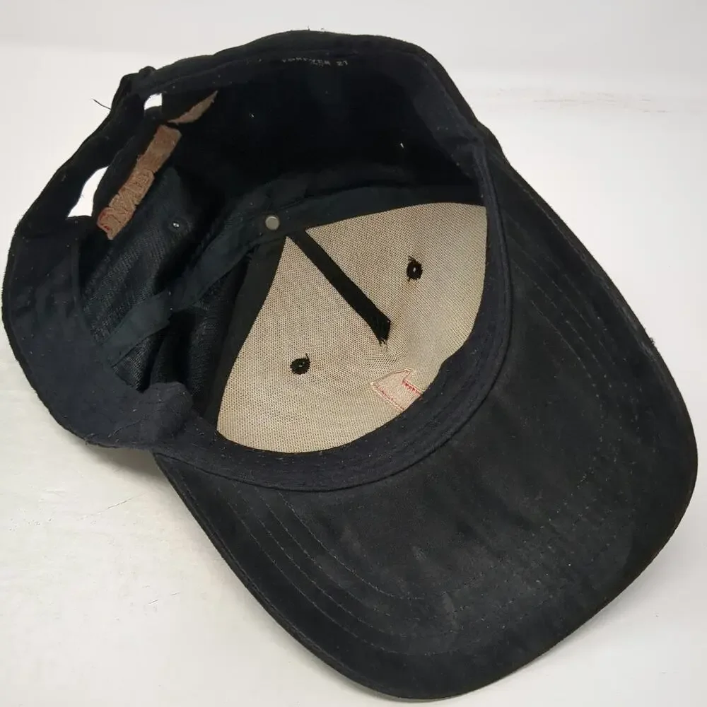 Forever 21 5 Panel Black One Size Number 1 Nation Under God Suede Style Hat